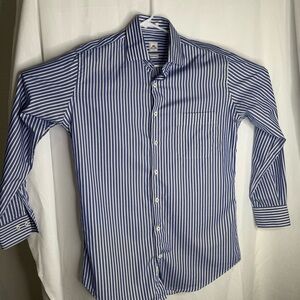 Peter Millar Blue and White Casual Button Down Shirt